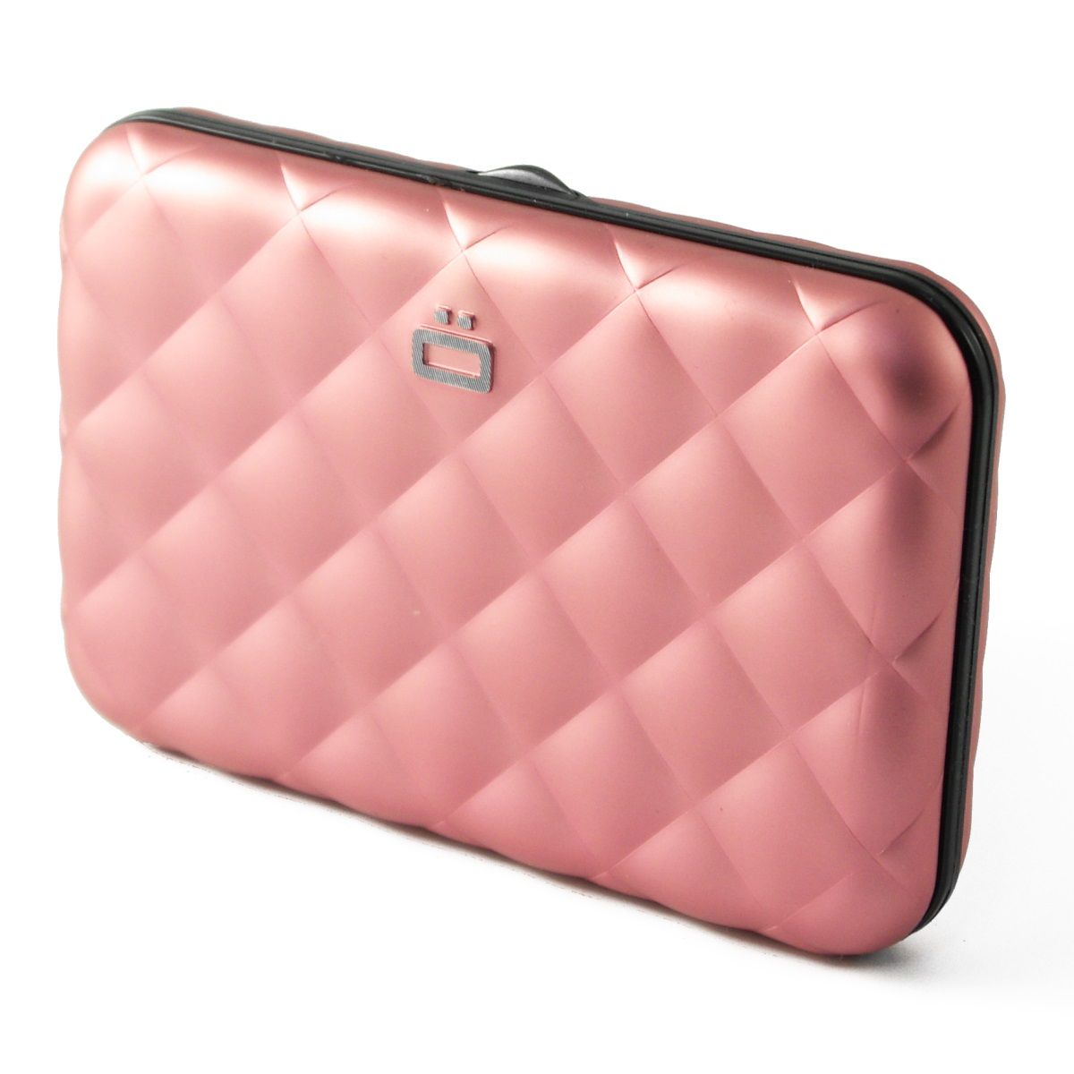 OGON Aluminum Wallet Quilted Button - Pink